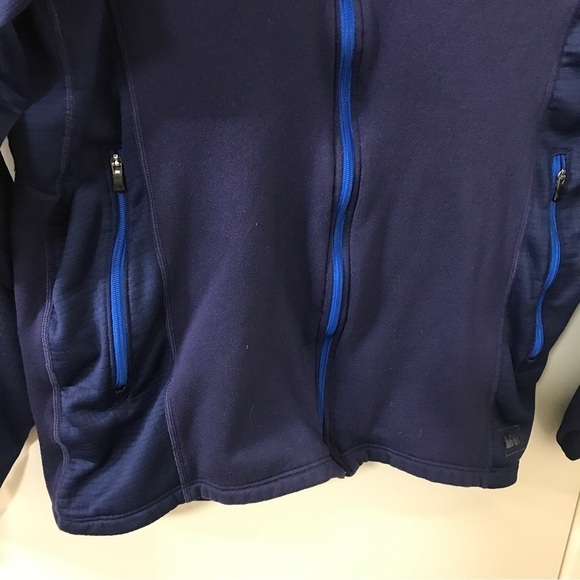 REI dark blue zip up polyester blend jacket size M - Picture 6 of 11